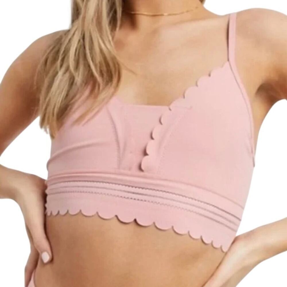 Free People Genesis Scalloped Bra in Pink, Size XS​